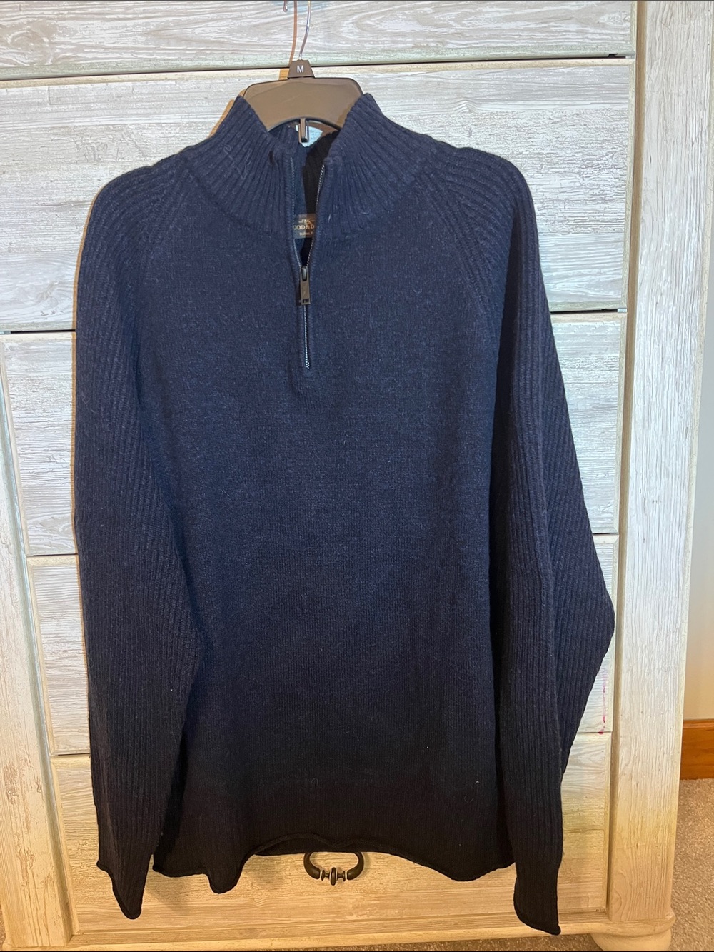 Rodd&Gunn Men's Half-Zip Navy Ribbed Collar Sweater